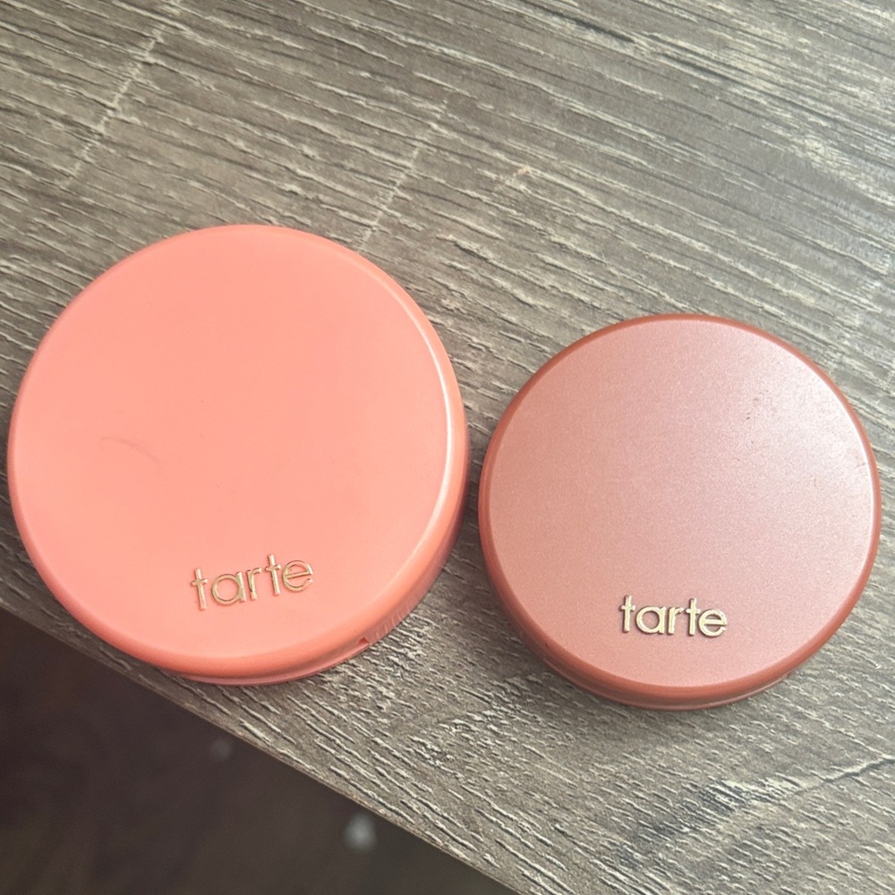 Tarte Coral & Rose Gold Compact Set, feisty and captivating